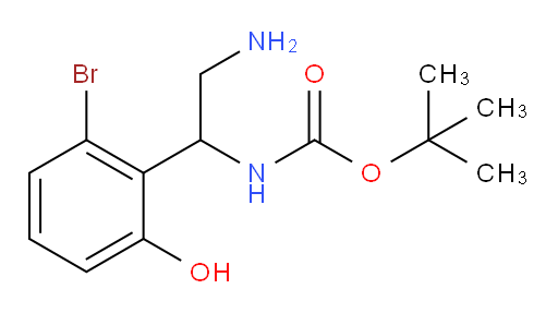 tert-butyl N-[2-amino-1-(2-bromo-6-hydroxyphenyl)ethyl]carbamate