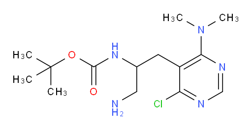 tert-butyl N-{1-amino-3-[4-chloro-6-(dimethylamino)pyrimidin-5-yl]propan-2-yl}carbamate