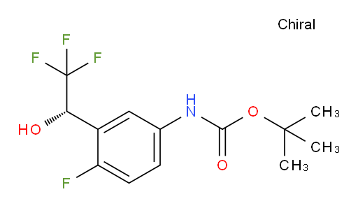 tert-butyl N-{4-fluoro-3-[(1S)-2,2,2-trifluoro-1-hydroxyethyl]phenyl}carbamate