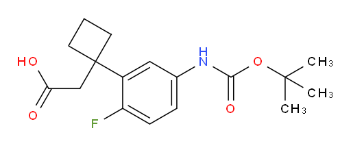 2-[1-(5-{[(tert-butoxy)carbonyl]amino}-2-fluorophenyl)cyclobutyl]acetic acid