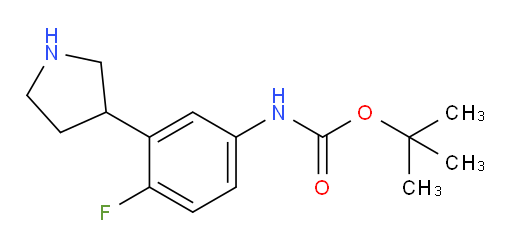 tert-butyl N-[4-fluoro-3-(pyrrolidin-3-yl)phenyl]carbamate