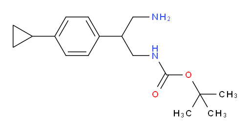 tert-butyl N-[3-amino-2-(4-cyclopropylphenyl)propyl]carbamate