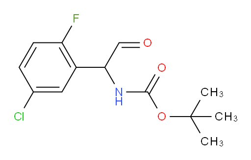 tert-butyl N-[1-(5-chloro-2-fluorophenyl)-2-oxoethyl]carbamate