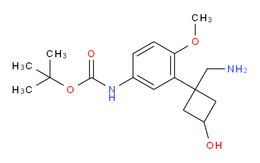 tert-butyl N-{3-[1-(aminomethyl)-3-hydroxycyclobutyl]-4-methoxyphenyl}carbamate