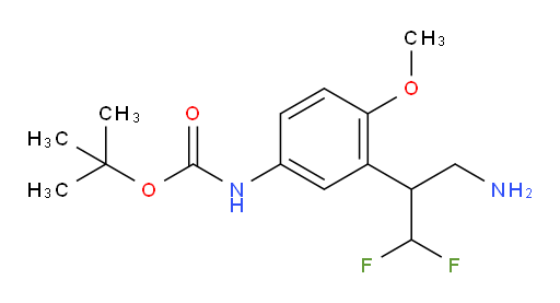 tert-butyl N-[3-(3-amino-1,1-difluoropropan-2-yl)-4-methoxyphenyl]carbamate
