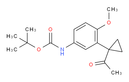 tert-butyl N-[3-(1-acetylcyclopropyl)-4-methoxyphenyl]carbamate