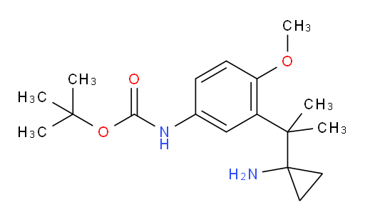 tert-butyl N-{3-[2-(1-aminocyclopropyl)propan-2-yl]-4-methoxyphenyl}carbamate