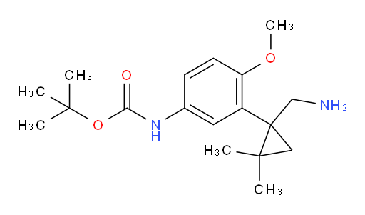 tert-butyl N-{3-[1-(aminomethyl)-2,2-dimethylcyclopropyl]-4-methoxyphenyl}carbamate