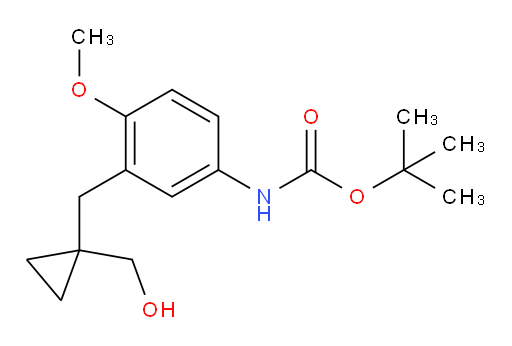 tert-butyl N-(3-{[1-(hydroxymethyl)cyclopropyl]methyl}-4-methoxyphenyl)carbamate