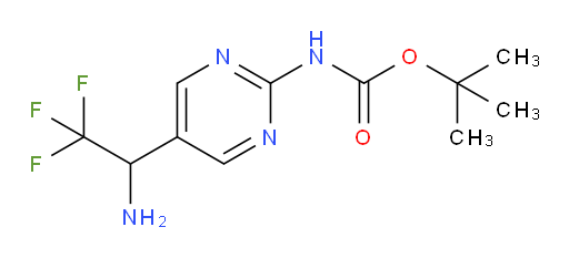 tert-butyl N-[5-(1-amino-2,2,2-trifluoroethyl)pyrimidin-2-yl]carbamate