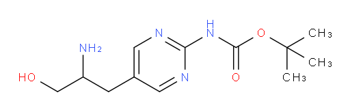 tert-butyl N-[5-(2-amino-3-hydroxypropyl)pyrimidin-2-yl]carbamate