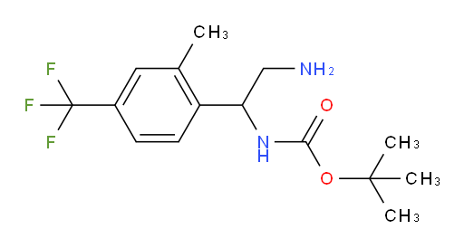 tert-butyl N-{2-amino-1-[2-methyl-4-(trifluoromethyl)phenyl]ethyl}carbamate
