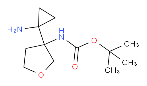 tert-butyl N-[3-(1-aminocyclopropyl)oxolan-3-yl]carbamate