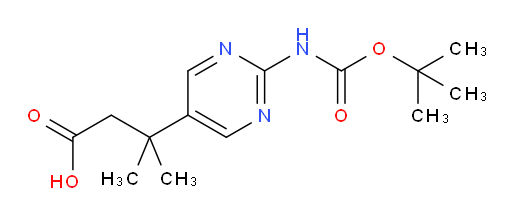 3-(2-{[(tert-butoxy)carbonyl]amino}pyrimidin-5-yl)-3-methylbutanoic acid