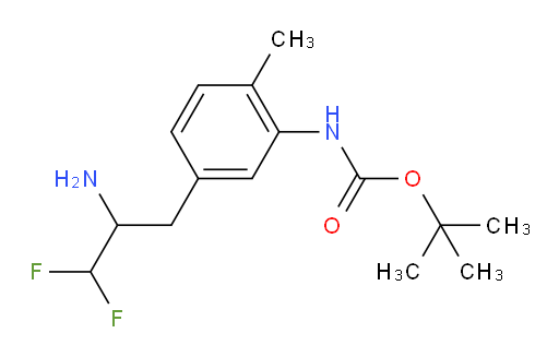 tert-butyl N-[5-(2-amino-3,3-difluoropropyl)-2-methylphenyl]carbamate