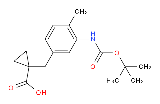 1-[(3-{[(tert-butoxy)carbonyl]amino}-4-methylphenyl)methyl]cyclopropane-1-carboxylic acid