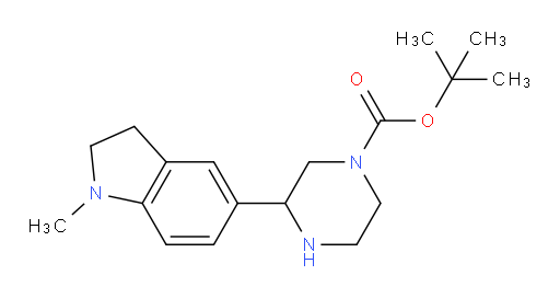 tert-butyl 3-(1-methyl-2,3-dihydro-1H-indol-5-yl)piperazine-1-carboxylate