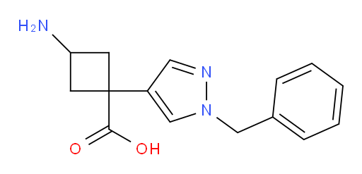 3-amino-1-(1-benzyl-1H-pyrazol-4-yl)cyclobutane-1-carboxylic acid