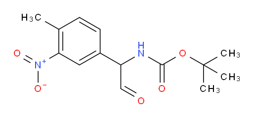 tert-butyl N-[1-(4-methyl-3-nitrophenyl)-2-oxoethyl]carbamate