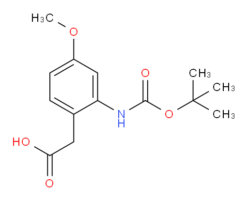 2-(2-{[(tert-butoxy)carbonyl]amino}-4-methoxyphenyl)acetic acid