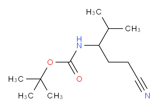 tert-butyl N-(1-cyano-4-methylpentan-3-yl)carbamate