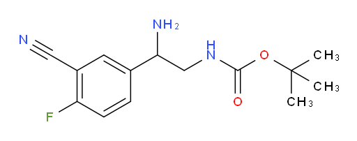 tert-butyl N-[2-amino-2-(3-cyano-4-fluorophenyl)ethyl]carbamate