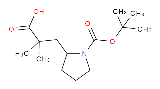 3-{1-[(tert-butoxy)carbonyl]pyrrolidin-2-yl}-2,2-dimethylpropanoic acid