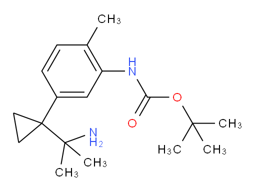 tert-butyl N-{5-[1-(2-aminopropan-2-yl)cyclopropyl]-2-methylphenyl}carbamate