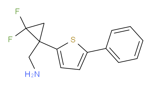 [2,2-difluoro-1-(5-phenylthiophen-2-yl)cyclopropyl]methanamine