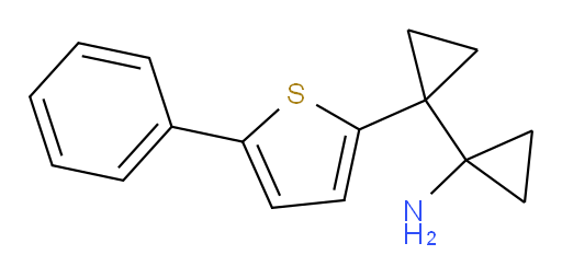 1-[1-(5-phenylthiophen-2-yl)cyclopropyl]cyclopropan-1-amine