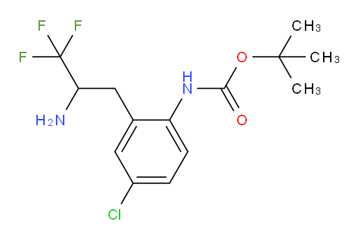 tert-butyl N-[2-(2-amino-3,3,3-trifluoropropyl)-4-chlorophenyl]carbamate