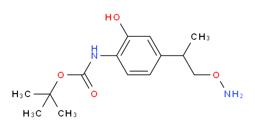 tert-butyl N-{4-[1-(aminooxy)propan-2-yl]-2-hydroxyphenyl}carbamate