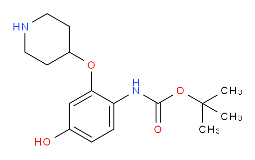 tert-butyl N-[4-hydroxy-2-(piperidin-4-yloxy)phenyl]carbamate