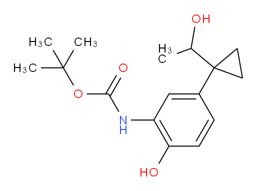 tert-butyl N-{2-hydroxy-5-[1-(1-hydroxyethyl)cyclopropyl]phenyl}carbamate