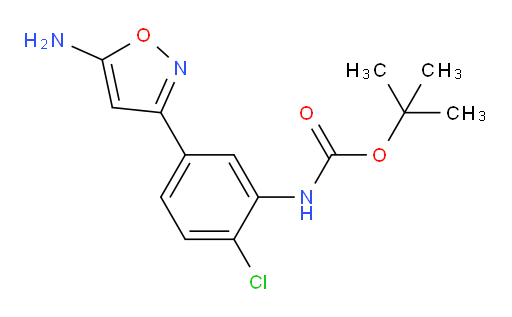tert-butyl N-[5-(5-amino-1,2-oxazol-3-yl)-2-chlorophenyl]carbamate