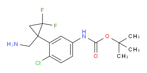 tert-butyl N-{3-[1-(aminomethyl)-2,2-difluorocyclopropyl]-4-chlorophenyl}carbamate