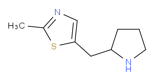 2-methyl-5-[(pyrrolidin-2-yl)methyl]-1,3-thiazole
