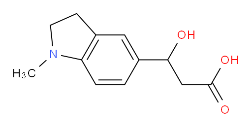 3-hydroxy-3-(1-methyl-2,3-dihydro-1H-indol-5-yl)propanoic acid