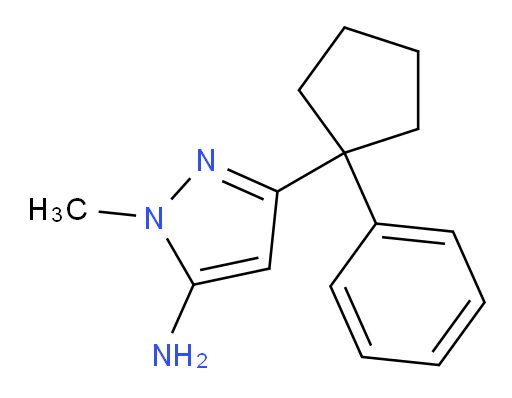 1-methyl-3-(1-phenylcyclopentyl)-1H-pyrazol-5-amine