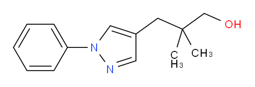 2,2-dimethyl-3-(1-phenyl-1H-pyrazol-4-yl)propan-1-ol