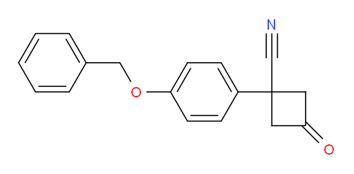 1-[4-(benzyloxy)phenyl]-3-oxocyclobutane-1-carbonitrile