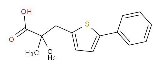 2,2-dimethyl-3-(5-phenylthiophen-2-yl)propanoic acid
