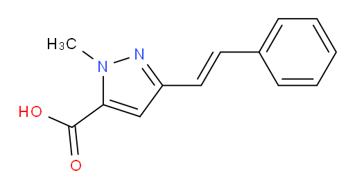 1-methyl-3-(2-phenylethenyl)-1H-pyrazole-5-carboxylic acid