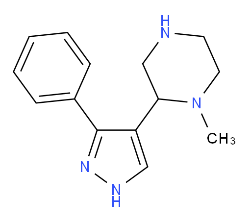 1-methyl-2-(3-phenyl-1H-pyrazol-4-yl)piperazine