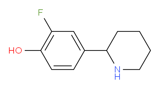 2-fluoro-4-(piperidin-2-yl)phenol