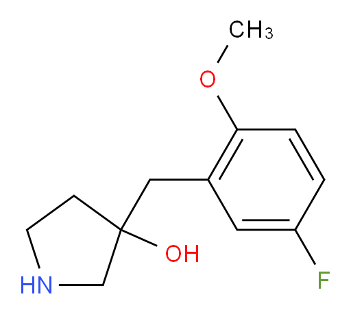 3-[(5-fluoro-2-methoxyphenyl)methyl]pyrrolidin-3-ol