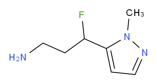 3-fluoro-3-(1-methyl-1H-pyrazol-5-yl)propan-1-amine
