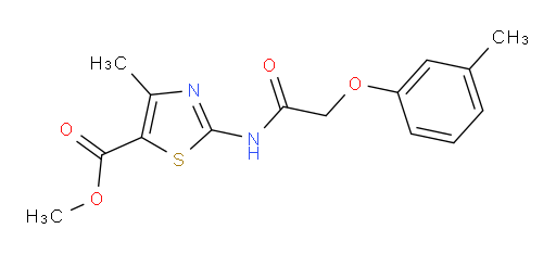 methyl 4-methyl-2-[2-(3-methylphenoxy)acetamido]-1,3-thiazole-5-carboxylate