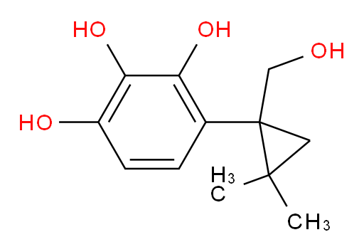 4-[1-(hydroxymethyl)-2,2-dimethylcyclopropyl]benzene-1,2,3-triol