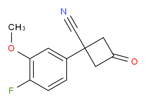 1-(4-fluoro-3-methoxyphenyl)-3-oxocyclobutane-1-carbonitrile